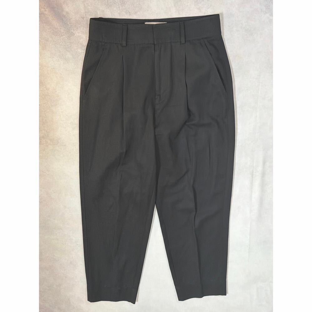 Everlane The Pleated Way-High Trousers Charcoal Black Size 2